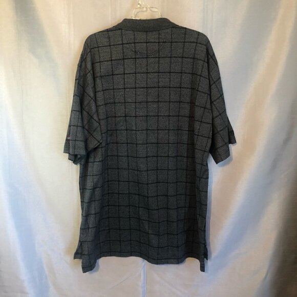 NWOT IZODCLUB  Mens XLG Polo Shirt in Grey/Black - Picture 8 of 9